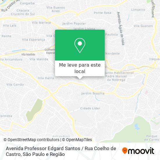 Avenida Professor Edgard Santos / Rua Coelho de Castro mapa