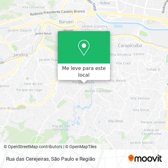 Rua das Cerejeiras mapa