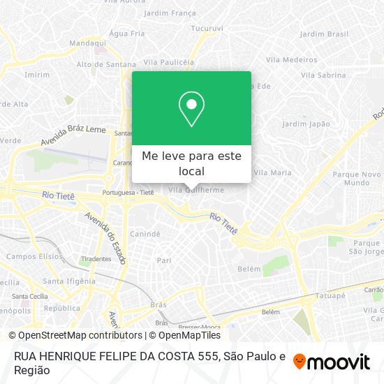 RUA HENRIQUE FELIPE DA COSTA  555 mapa