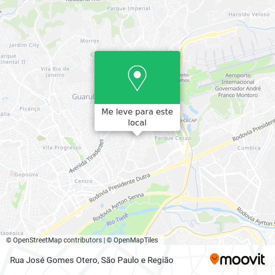 Rua José Gomes Otero mapa