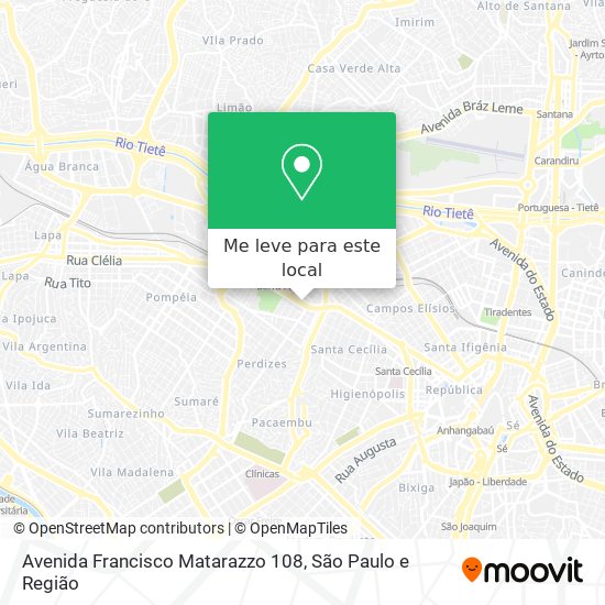 Avenida Francisco Matarazzo 108 mapa