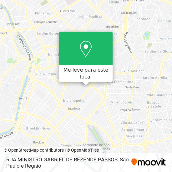 RUA MINISTRO GABRIEL DE REZENDE PASSOS mapa