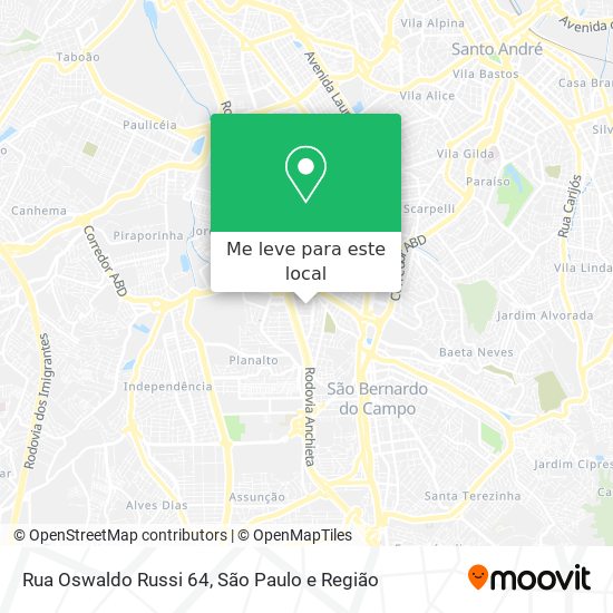 Rua Oswaldo Russi 64 mapa