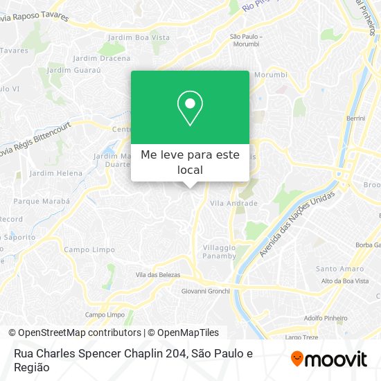 Rua Charles Spencer Chaplin 204 mapa