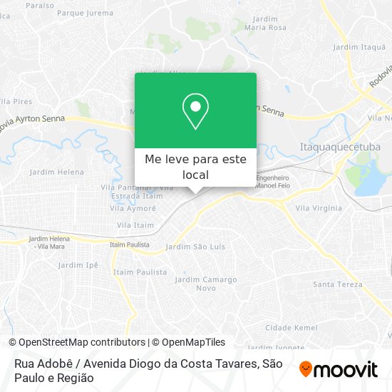 Rua Adobê / Avenida Diogo da Costa Tavares mapa