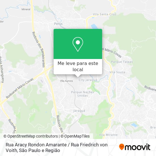 Rua Aracy Rondon Amarante / Rua Friedrich von Voith mapa