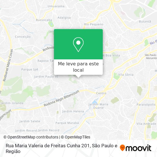 Rua Maria Valeria de Freitas Cunha  201 mapa