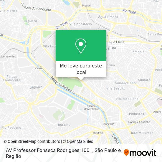 AV Professor Fonseca Rodrigues 1001 mapa
