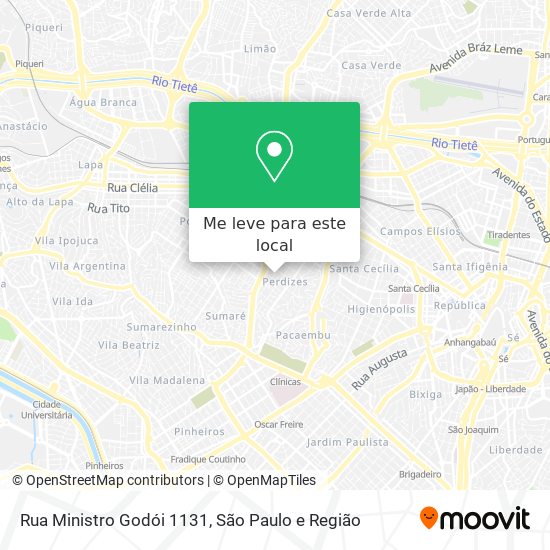 Rua Ministro Godói 1131 mapa