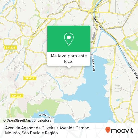 Avenida Agenor de Oliveira / Avenida Campo Mourão mapa