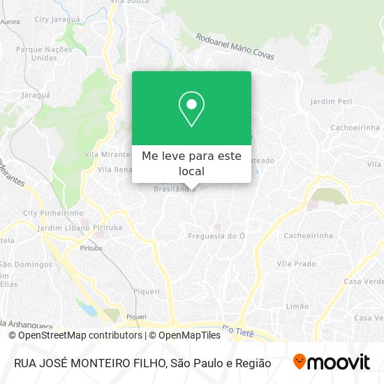 RUA JOSÉ MONTEIRO FILHO mapa