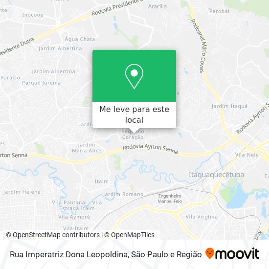 Rua  Imperatriz Dona Leopoldina mapa
