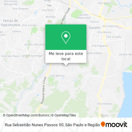 Rua Sebastião Nunes Passos 50 mapa