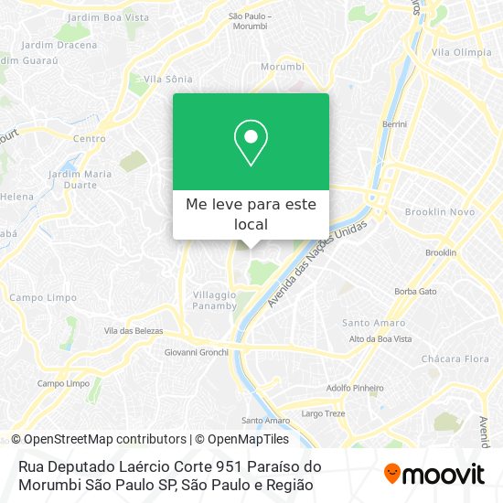 Rua Deputado Laércio Corte  951   Paraíso do Morumbi   São Paulo   SP mapa