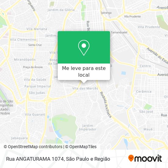 Rua ANGATURAMA 1074 mapa