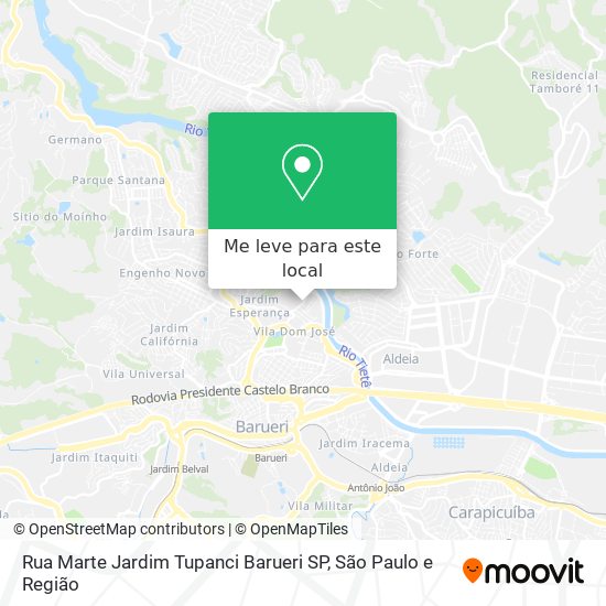 Rua Marte  Jardim Tupanci   Barueri SP mapa
