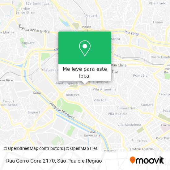 Rua Cerro Cora 2170 mapa