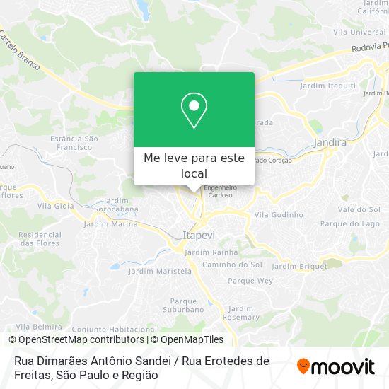 Rua Dimarães Antônio Sandei / Rua Erotedes de Freitas mapa