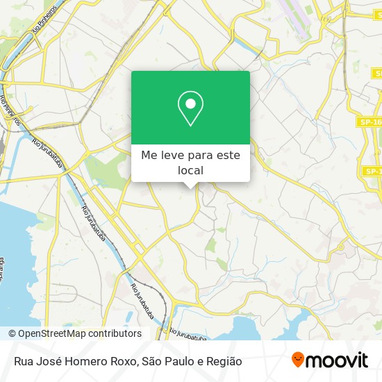 Rua José Homero Roxo mapa