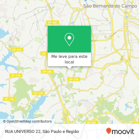 RUA UNIVERSO 22 mapa