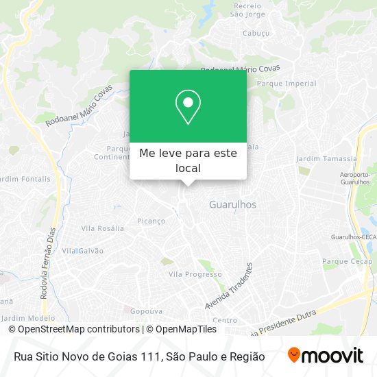 Rua Sitio Novo de Goias 111 mapa