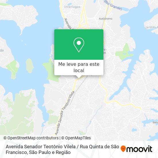 Avenida Senador Teotônio Vilela / Rua Quinta de São Francisco mapa