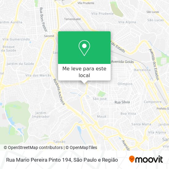 Rua Mario Pereira Pinto 194 mapa