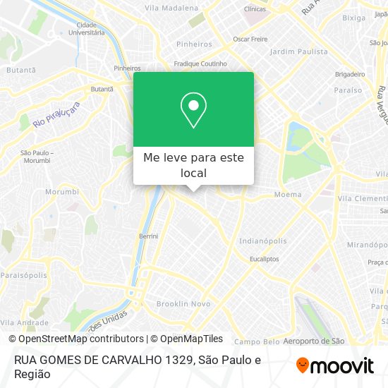 RUA GOMES DE CARVALHO 1329 mapa