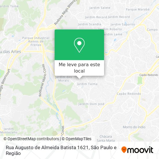 Rua Augusto de Almeida Batista 1621 mapa