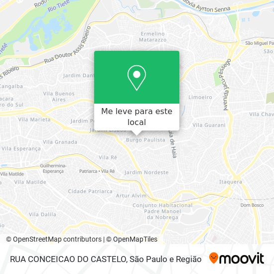 RUA CONCEICAO DO CASTELO mapa