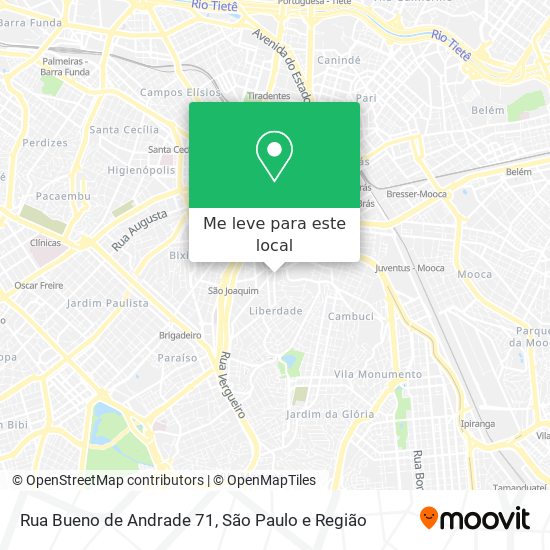 Rua Bueno de Andrade  71 mapa