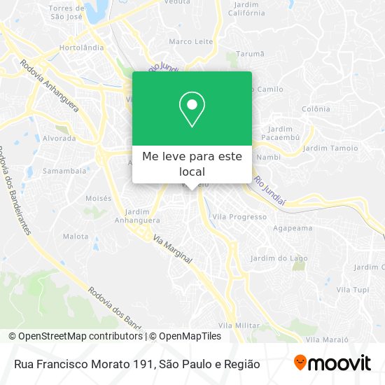 Rua Francisco Morato 191 mapa