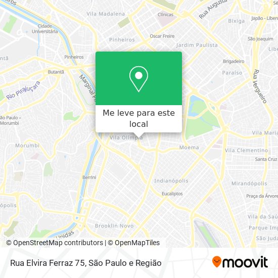 Rua Elvira Ferraz 75 mapa