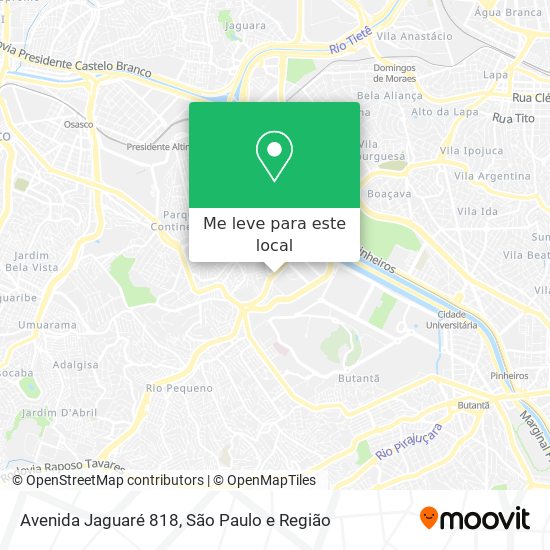 Avenida Jaguaré  818 mapa