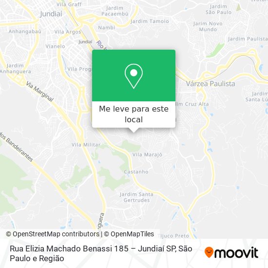 Rua Elizia Machado Benassi  185 – Jundiaí  SP mapa
