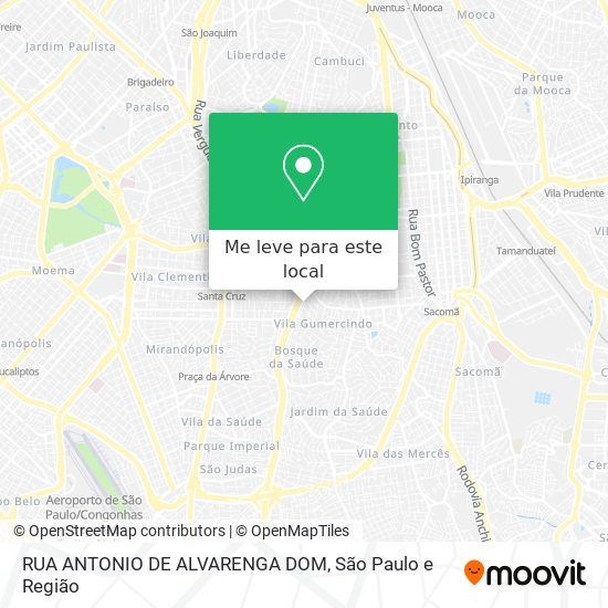 RUA ANTONIO DE ALVARENGA DOM mapa