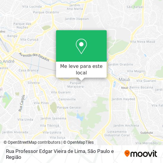 Rua Professor Edgar Vieira de Lima mapa