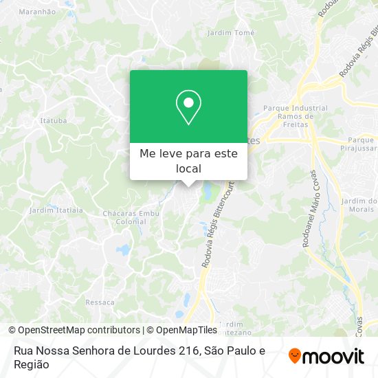 Rua Nossa Senhora de Lourdes 216 mapa