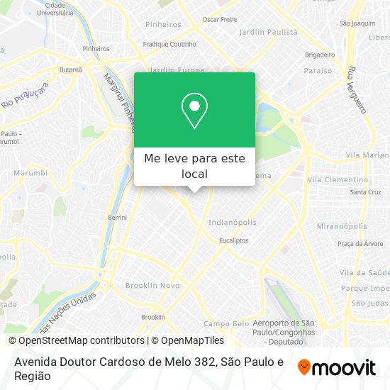 Avenida Doutor Cardoso de Melo 382 mapa