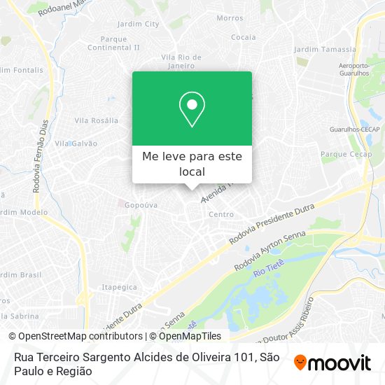 Rua Terceiro Sargento Alcides de Oliveira 101 mapa