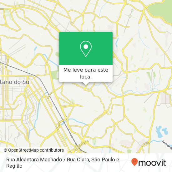 Rua Alcântara Machado / Rua Clara mapa