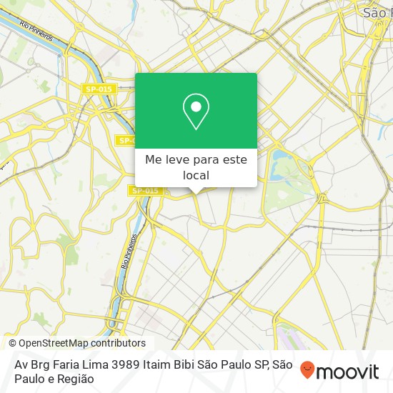 Av  Brg  Faria Lima  3989   Itaim Bibi  São Paulo   SP mapa