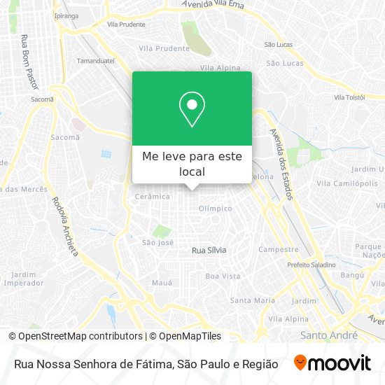 Rua Nossa Senhora de Fátima mapa