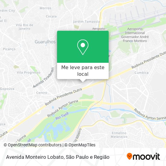 Avenida Monteiro Lobato mapa