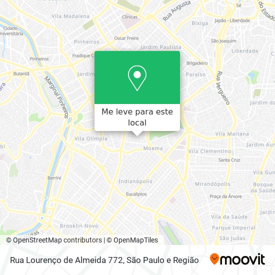 Rua Lourenço de Almeida 772 mapa