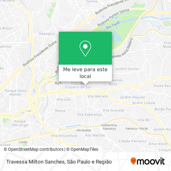 Travessa Milton Sanches mapa