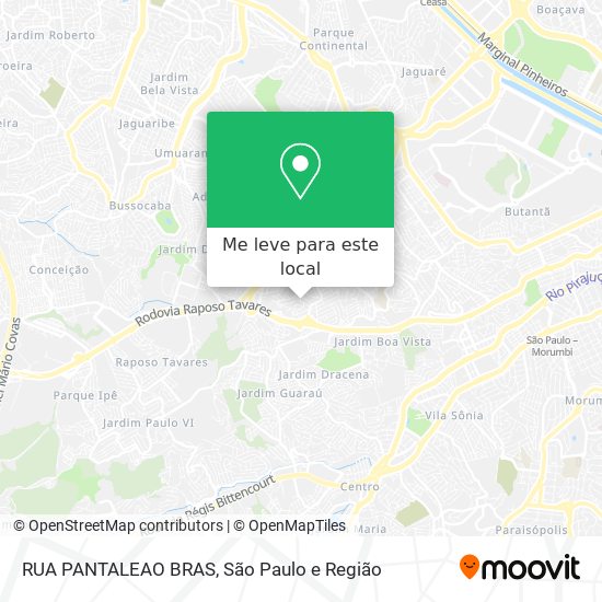 RUA PANTALEAO BRAS mapa