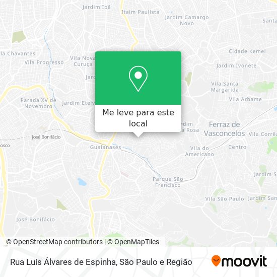 Rua Luís Álvares de Espinha mapa