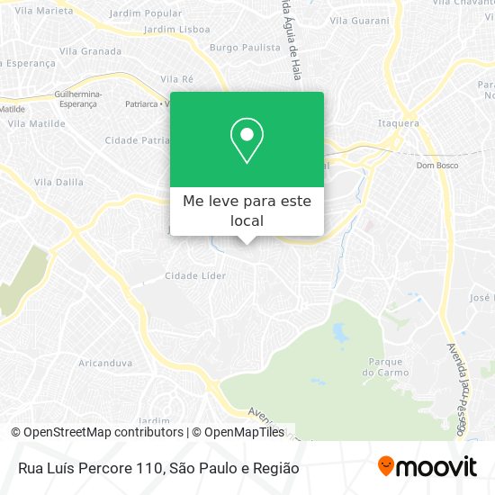 Rua Luís Percore 110 mapa