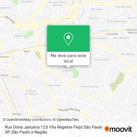 Rua Dona Januária   125   Vila Regente Feijó   São Paulo   SP mapa